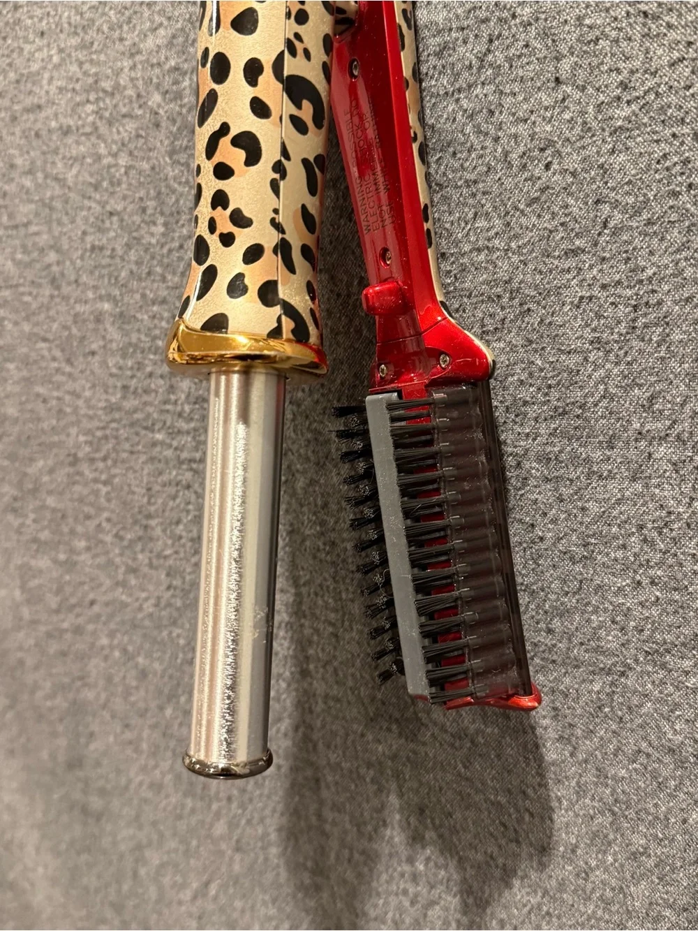 InStyler Rotating Iron 3/4” Cheetah Print. Tested, works. Pre-owned.
